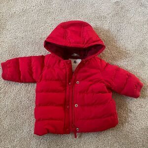 Petit‎ Bateau Fleece-lined Hooded Jacket Coat sz 6M $139